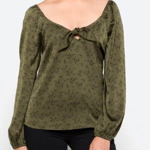 LUSH Tie-Detail Blouse